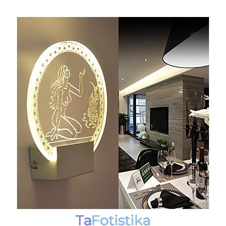 Ακρυλικό Επιτοίχιο Φωτιστικό PVC Light Chip Μοντέρνο Σύγχρονο Μέταλλο 5W Ακρυλικό Επιτοίχιο Φωτιστικό PVC Light Chip Μοντέρνο Σύγχρονο Μέταλλο 5W