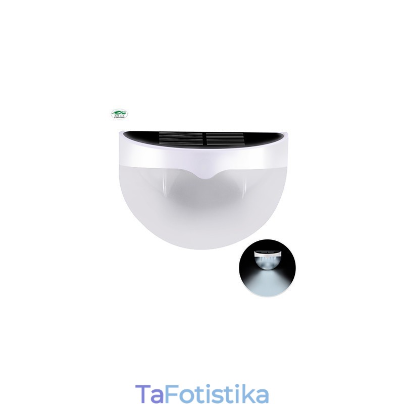 Ηλιακή Αδιάβροχη Λάμπα IP55 Λευκό + Μαύρο