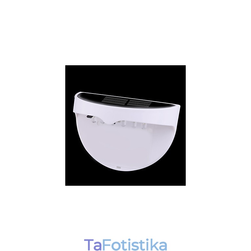 Ηλιακή Αδιάβροχη Λάμπα IP55 Λευκό + Μαύρο