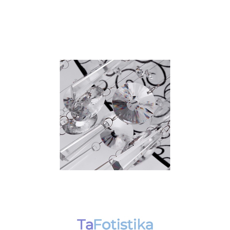 Σύγχρονη μοντέρνα βάση Drum Crystal Electroped Metal Flush Mount
