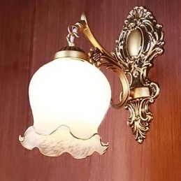 Φωτιστικό Τοίχου Μπάνιου 1 Light Κλασικό Μεταλλικό Γυαλί