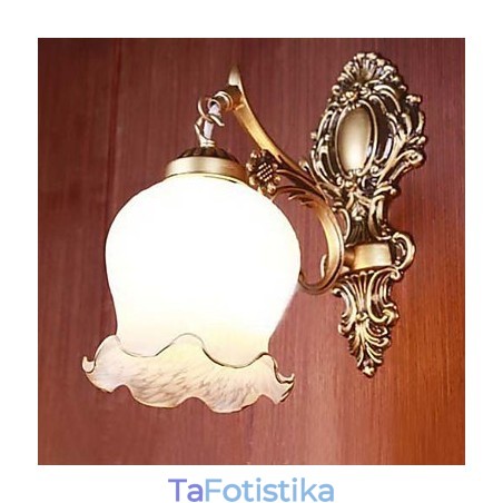 Φωτιστικό Τοίχου Μπάνιου 1 Light Κλασικό Μεταλλικό Γυαλί Φωτιστικό Τοίχου Μπάνιου 1 Light Κλασικό Μεταλλικό Γυαλί