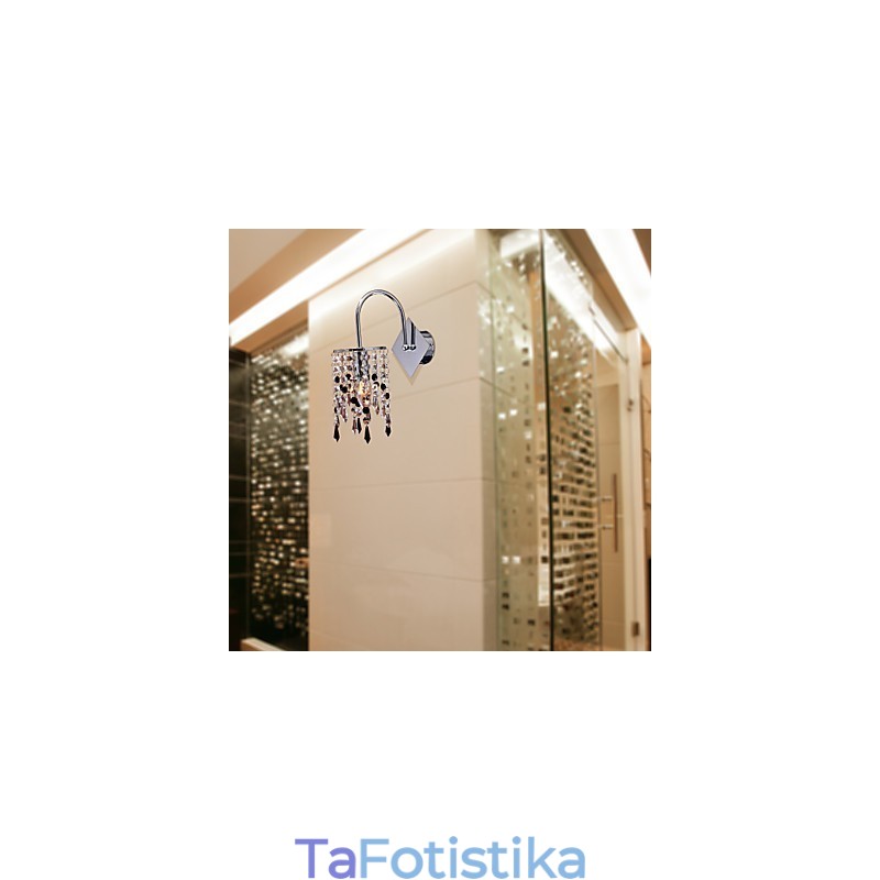 Φωτιστικό τοίχου με κομψό κρυστάλλινο σταγόνα