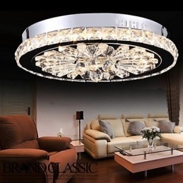 Crystal Flush Mount Modern Contemporary Living Κρεβάτι Παιδική Τραπεζαρία Μεταλλικό