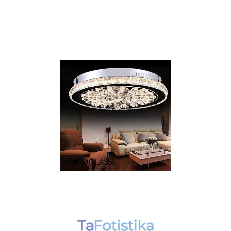 Crystal Flush Mount Modern Contemporary Living Κρεβάτι Παιδική Τραπεζαρία Μεταλλικό