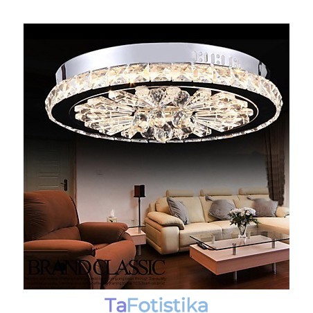 Crystal Flush Mount Modern Contemporary Living Κρεβάτι Παιδική Τραπεζαρία Μεταλλικό