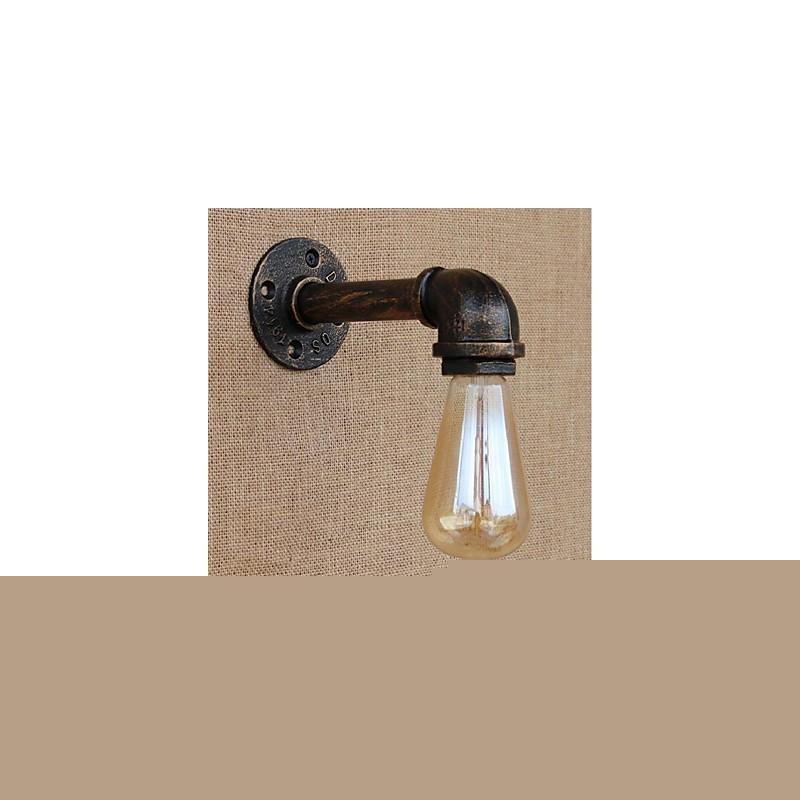 Nostalgia Simple Water Pipe Διακοσμητικό Μικρό Επιτοίχιο Φωτιστικό τοίχου