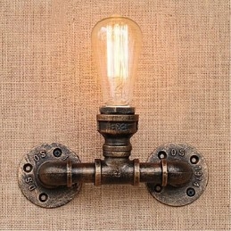 Nostalgia Simple Water Pipe Διακοσμητικό Μικρό Επιτοίχιο Φωτιστικό τοίχου