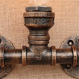 Nostalgia Simple Water Pipe Διακοσμητικό Μικρό Επιτοίχιο Φωτιστικό τοίχου