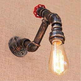 Nostalgia Simple Water Pipe Διακοσμητικό Μικρό Επιτοίχιο Φωτιστικό τοίχου