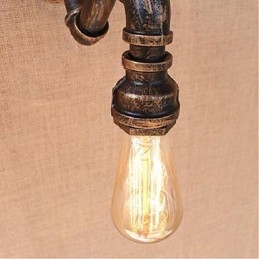 Nostalgia Simple Water Pipe Διακοσμητικό Μικρό Επιτοίχιο Φωτιστικό τοίχου