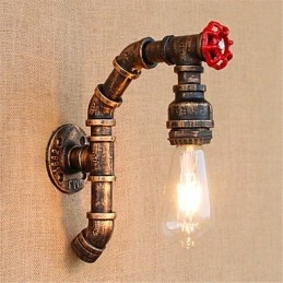 Rustic Lodge Antique Brass Χαρακτηριστικό για Απλίκες Τοίχου Περιβάλλοντος Φωτιστικό τοίχου