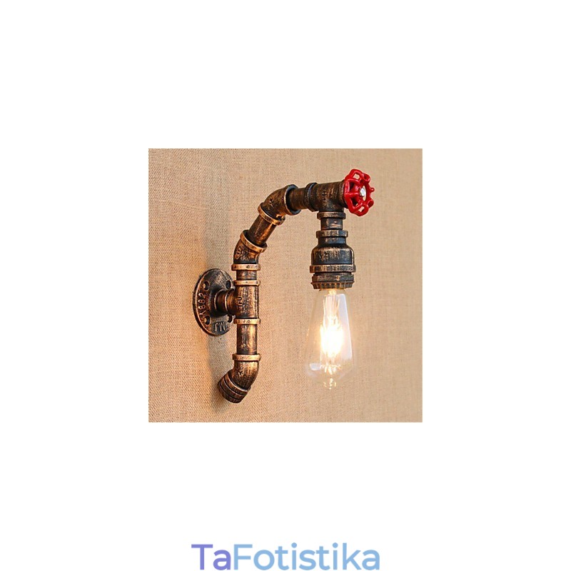 Rustic Lodge Antique Brass Χαρακτηριστικό για Απλίκες Τοίχου Περιβάλλοντος Φωτιστικό τοίχου