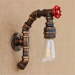 Rustic Lodge Antique Brass Χαρακτηριστικό για Απλίκες Τοίχου Περιβάλλοντος Φωτιστικό τοίχου