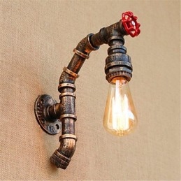 Rustic Lodge Antique Brass Χαρακτηριστικό για Απλίκες Τοίχου Περιβάλλοντος Φωτιστικό τοίχου
