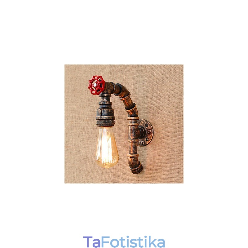 Rustic Lodge Antique Brass Χαρακτηριστικό για Απλίκες Τοίχου Περιβάλλοντος Φωτιστικό τοίχου