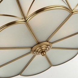 Παραδοσιακό Classic Rustic Lodge Brass Metal Flush Mount