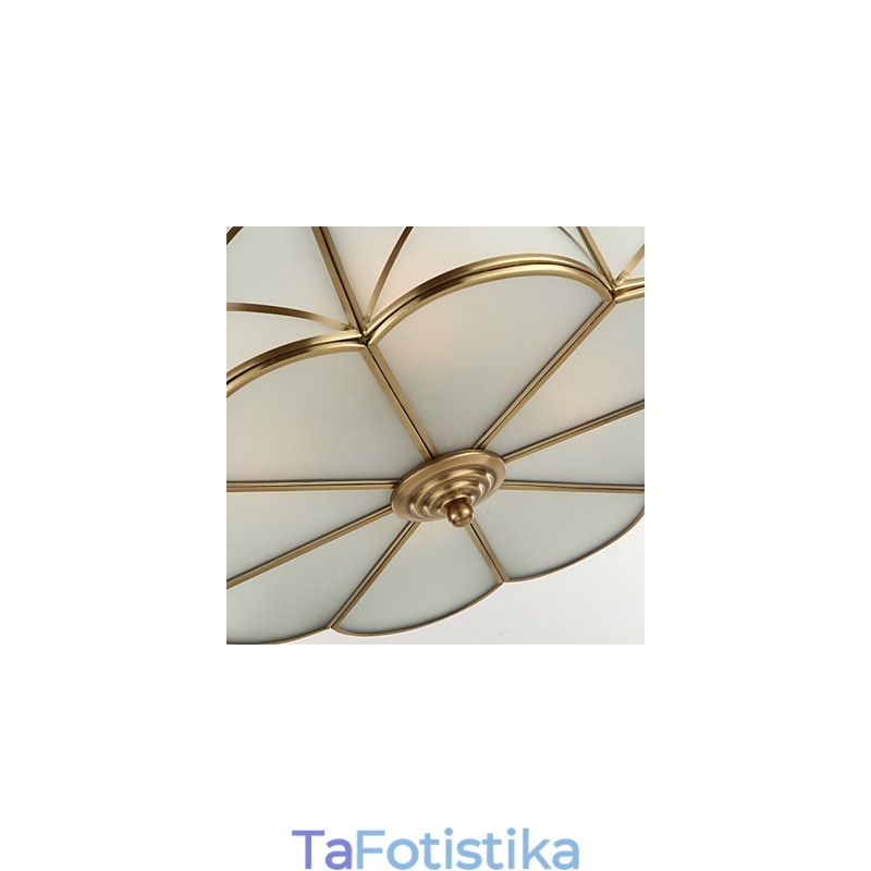Παραδοσιακό Classic Rustic Lodge Brass Metal Flush Mount