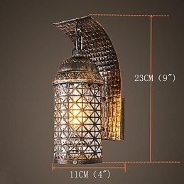 Ρουστίκ Lodge Painting Χαρακτηριστικό για Mini Style Uplight Απλίκες τοίχου Φωτιστικό τοίχου