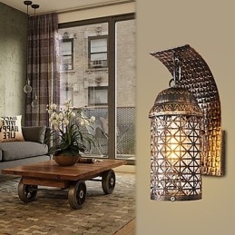 Ρουστίκ Lodge Painting Χαρακτηριστικό για Mini Style Uplight Απλίκες τοίχου Φωτιστικό τοίχου