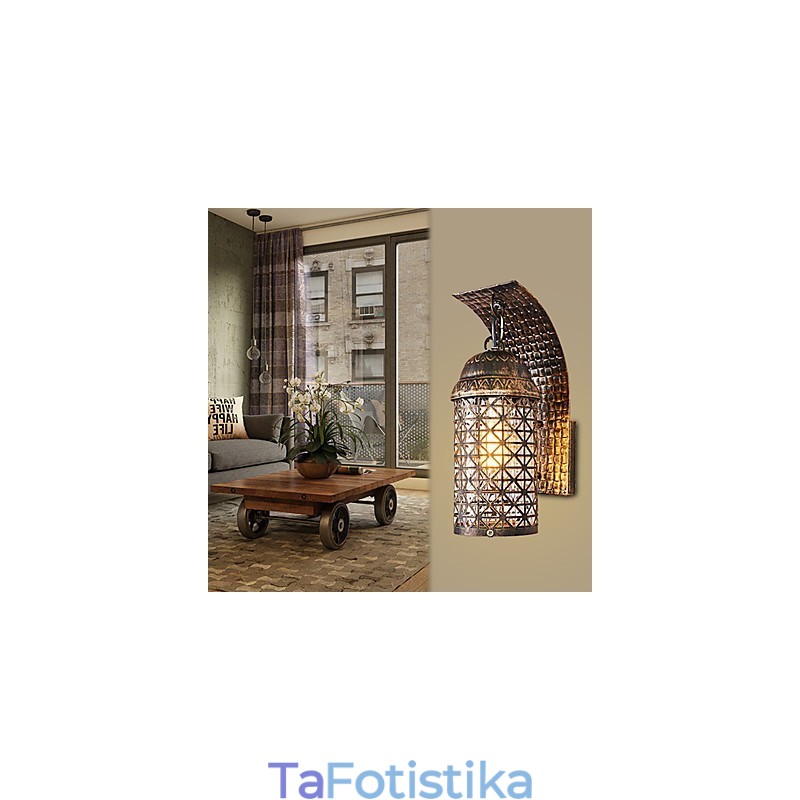 Ρουστίκ Lodge Painting Χαρακτηριστικό για Mini Style Uplight Απλίκες τοίχου Φωτιστικό τοίχου