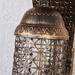Ρουστίκ Lodge Painting Χαρακτηριστικό για Mini Style Uplight Απλίκες τοίχου Φωτιστικό τοίχου