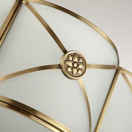 Παραδοσιακό Classic Rustic Lodge Brass Metal Flush Mount