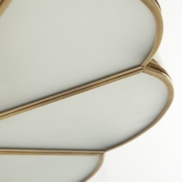 Παραδοσιακό Classic Rustic Lodge Brass Metal Flush Mount