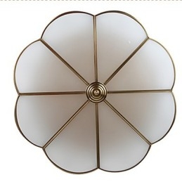 Παραδοσιακό Classic Rustic Lodge Brass Metal Flush Mount