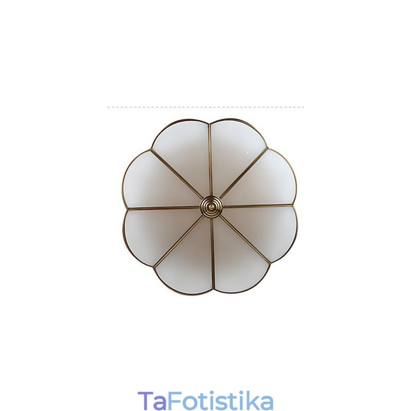 Παραδοσιακό Classic Rustic Lodge Brass Metal Flush Mount