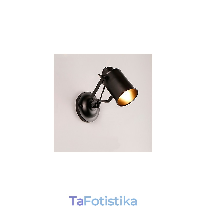 Vintage Μαύρη Μεταλλική Σοφίτα Απλίκα Τοίχου Σαλόνι Τραπεζαρία Διάδρομος Καφέ Μπαρ Μπαρ Επιτοίχιο φωτιστικό