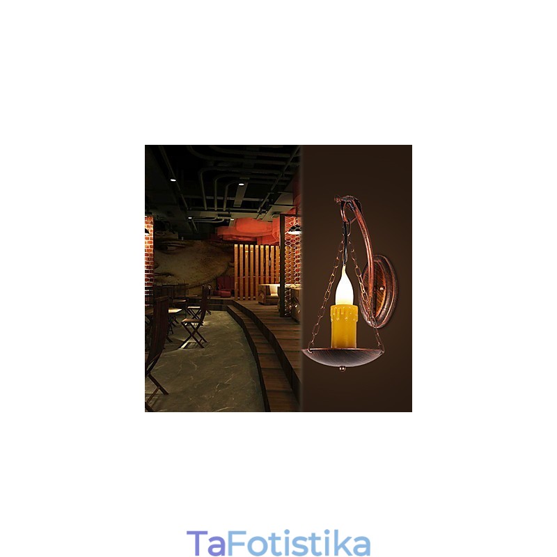 Ρουστίκ Lodge Painting Χαρακτηριστικό για Mini Style Uplight Απλίκες τοίχου Φωτιστικό τοίχου