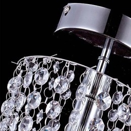 1 Light Chrome Modern K9 Διάφανος Κρυστάλλινος Πολυέλαιος με 1 Λαμπτήρα