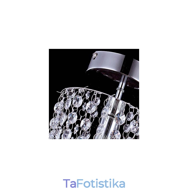 1 Light Chrome Modern K9 Διάφανος Κρυστάλλινος Πολυέλαιος με 1 Λαμπτήρα