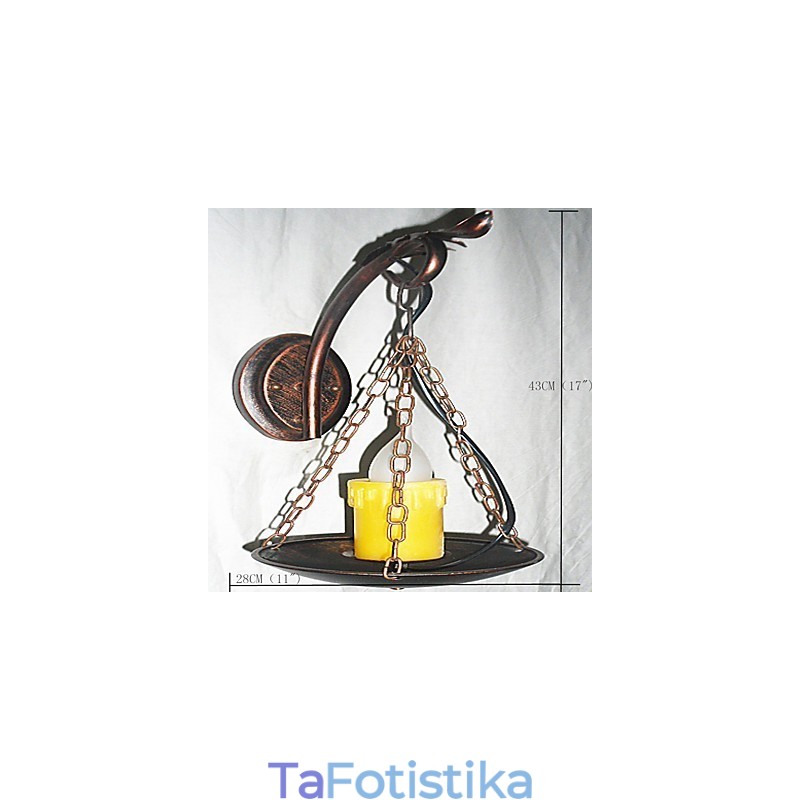 Ρουστίκ Lodge Painting Χαρακτηριστικό για Mini Style Uplight Απλίκες τοίχου Φωτιστικό τοίχου