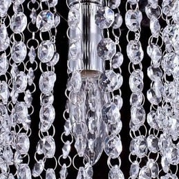 1 Light Chrome Modern K9 Διάφανος Κρυστάλλινος Πολυέλαιος με 1 Λαμπτήρα