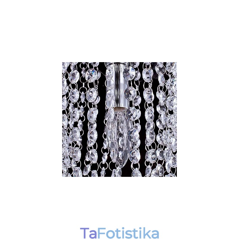 1 Light Chrome Modern K9 Διάφανος Κρυστάλλινος Πολυέλαιος με 1 Λαμπτήρα