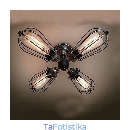 Vintage Mini Style Painting Metal Flush Mount Vintage Mini Style Painting Metal Flush Mount