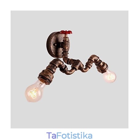 Vintage Industrial Pipe Φωτιστικά τοίχου Creative Lights Εστιατόριο Cafe Bar Διακοσμητικός φωτισμός με 2 ανοιχτόχρωμο φινίρισμα Vintage Industrial Pipe Φωτιστικά τοίχου Creative Lights Εστιατόριο Cafe Bar Διακοσμητικός φωτισμός με 2 ανοιχτόχρωμο φινίρισμα