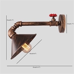 Water Pipe Wall Lights Retro Industrial Style Creative Country Metal Restaurant Cafe Bar Bar Επιτραπέζιες Απλίκες