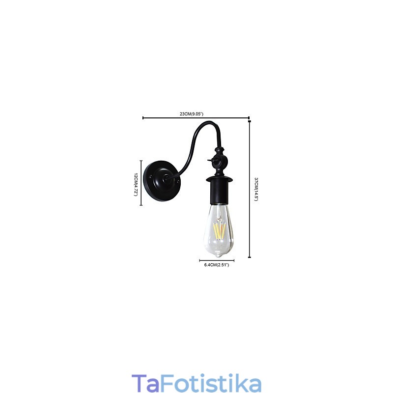 Light Buzz Wall Σιδερένιο Φωτιστικό Τοίχου Dumb Black Lightsaber Φωτιστικό στον τοίχο