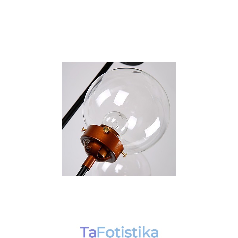 Μοντέρνος δημιουργικός πολυέλαιος από σφυρήλατο σίδερο που αποκαθιστά τους αρχαίους τρόπους γυάλινη μπάλα μοριακά μαγικά φασόλια σταγόνας