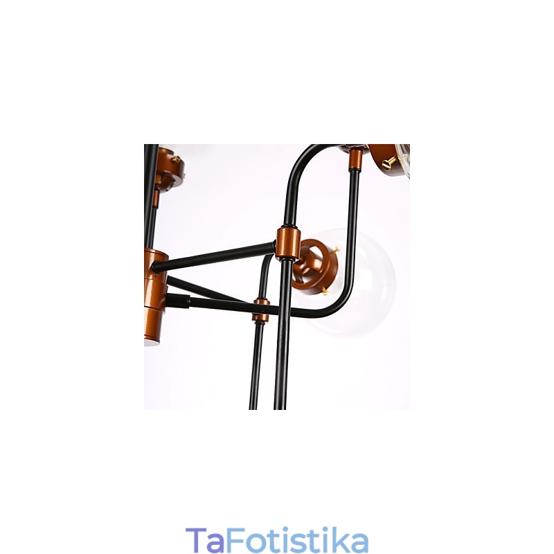 Μοντέρνος δημιουργικός πολυέλαιος από σφυρήλατο σίδερο που αποκαθιστά τους αρχαίους τρόπους γυάλινη μπάλα μοριακά μαγικά φασόλια σταγόνας