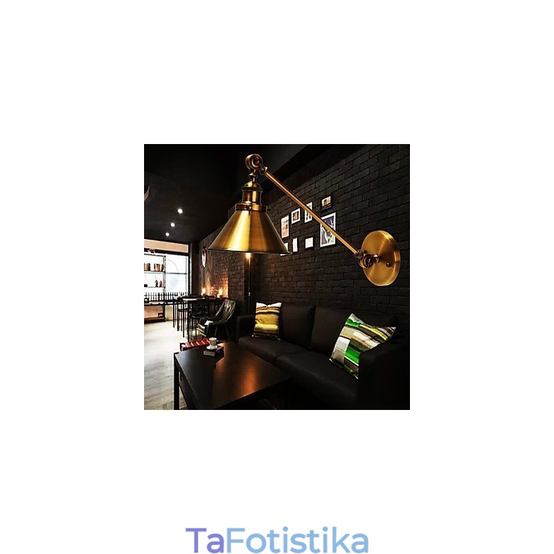 Vintage μεταλλική απλίκα τοίχου Ρετρό βιομηχανικό φωτιστικό τοίχου Ρυθμιζόμενο νυχτερινό φωτιστικό