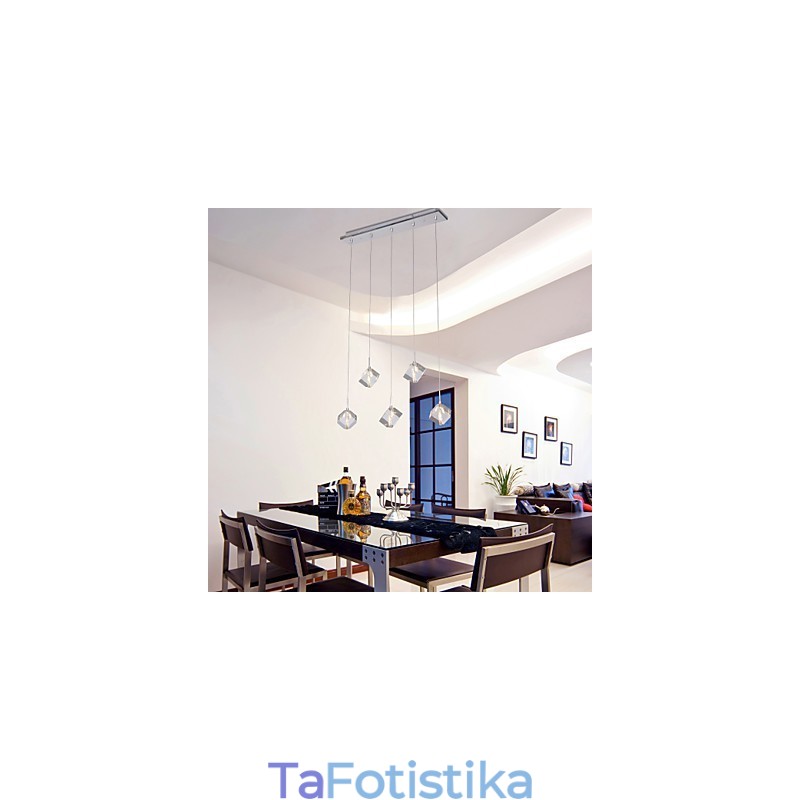 Μοντέρνο μοντέρνο κρεμαστό φως Island Crystal Chrome