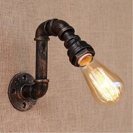 Nostalgia Simple Water Pipe Διακοσμητικό Μικρό Επιτοίχιο Φωτιστικό τοίχου