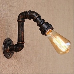 Nostalgia Simple Water Pipe Διακοσμητικό Μικρό Επιτοίχιο Φωτιστικό τοίχου