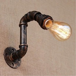 Nostalgia Simple Water Pipe Διακοσμητικό Μικρό Επιτοίχιο Φωτιστικό τοίχου