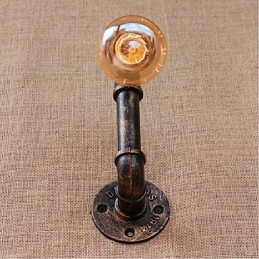 Nostalgia Simple Water Pipe Διακοσμητικό Μικρό Επιτοίχιο Φωτιστικό τοίχου
