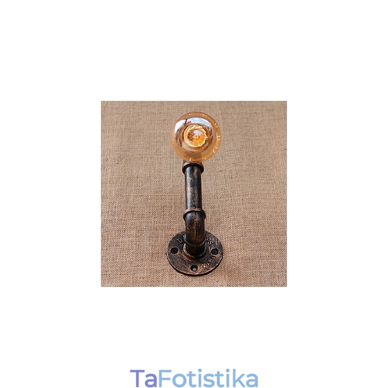 Nostalgia Simple Water Pipe Διακοσμητικό Μικρό Επιτοίχιο Φωτιστικό τοίχου
